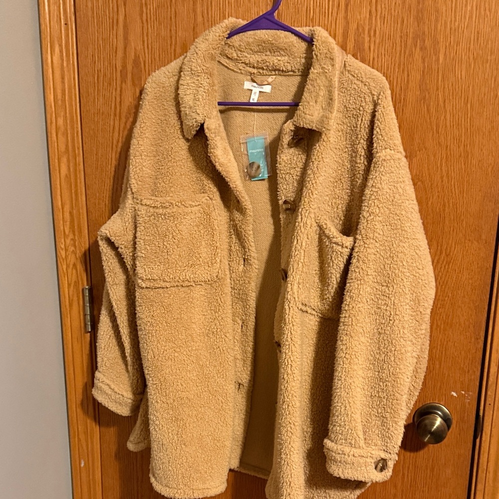 Maurices Camel Sherpa Jacket